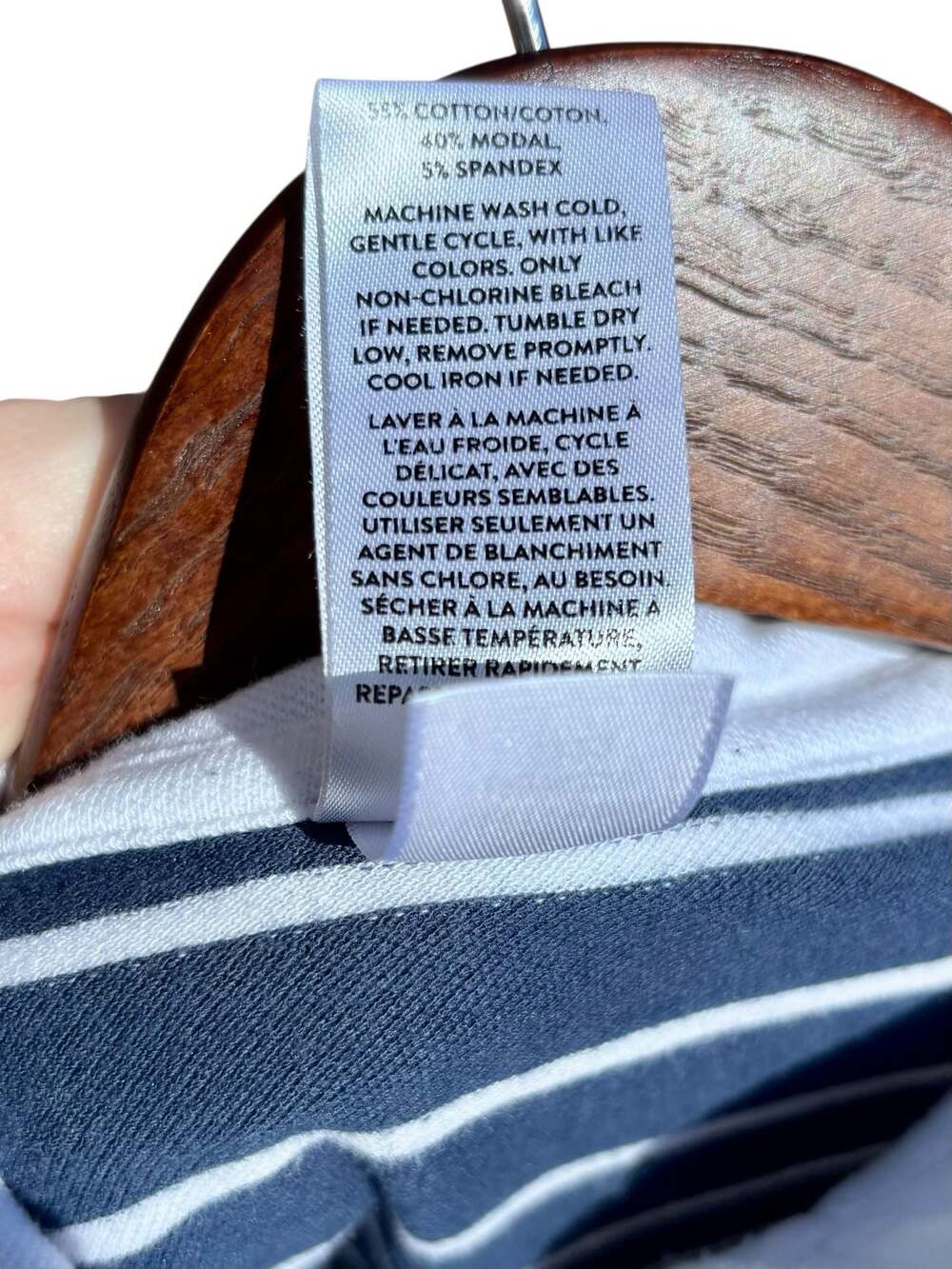 Nordstrom Polo Dress Girls XL 14/16 Blue White Striped GREAT CONDITION - Picture 7 of 9